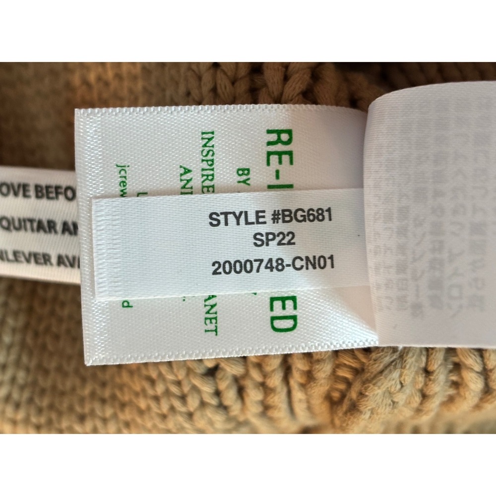 J. Crew Cable Knit V Neck Sweater Tan‎ Size L - Picture 7 of 12